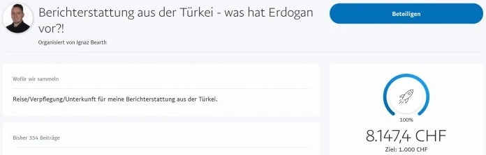 Ignaz Bearth verhaftet - Spenden PayPal Knast Gefängnis Anwalt Geld